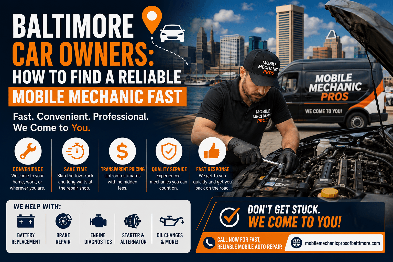 Mobile mechanic service in Baltimore